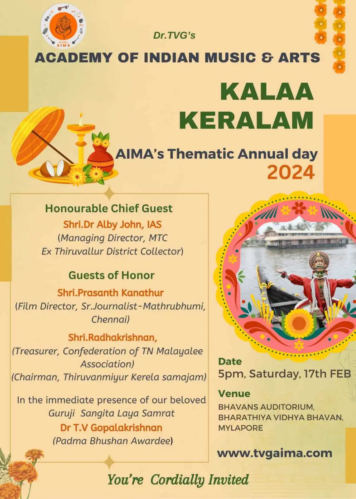 Kalaa Keralam 2024 Invite